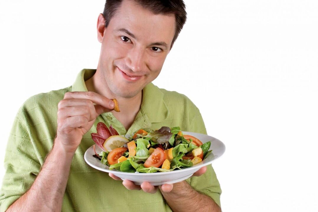 Erkek gücü için sebze salatası